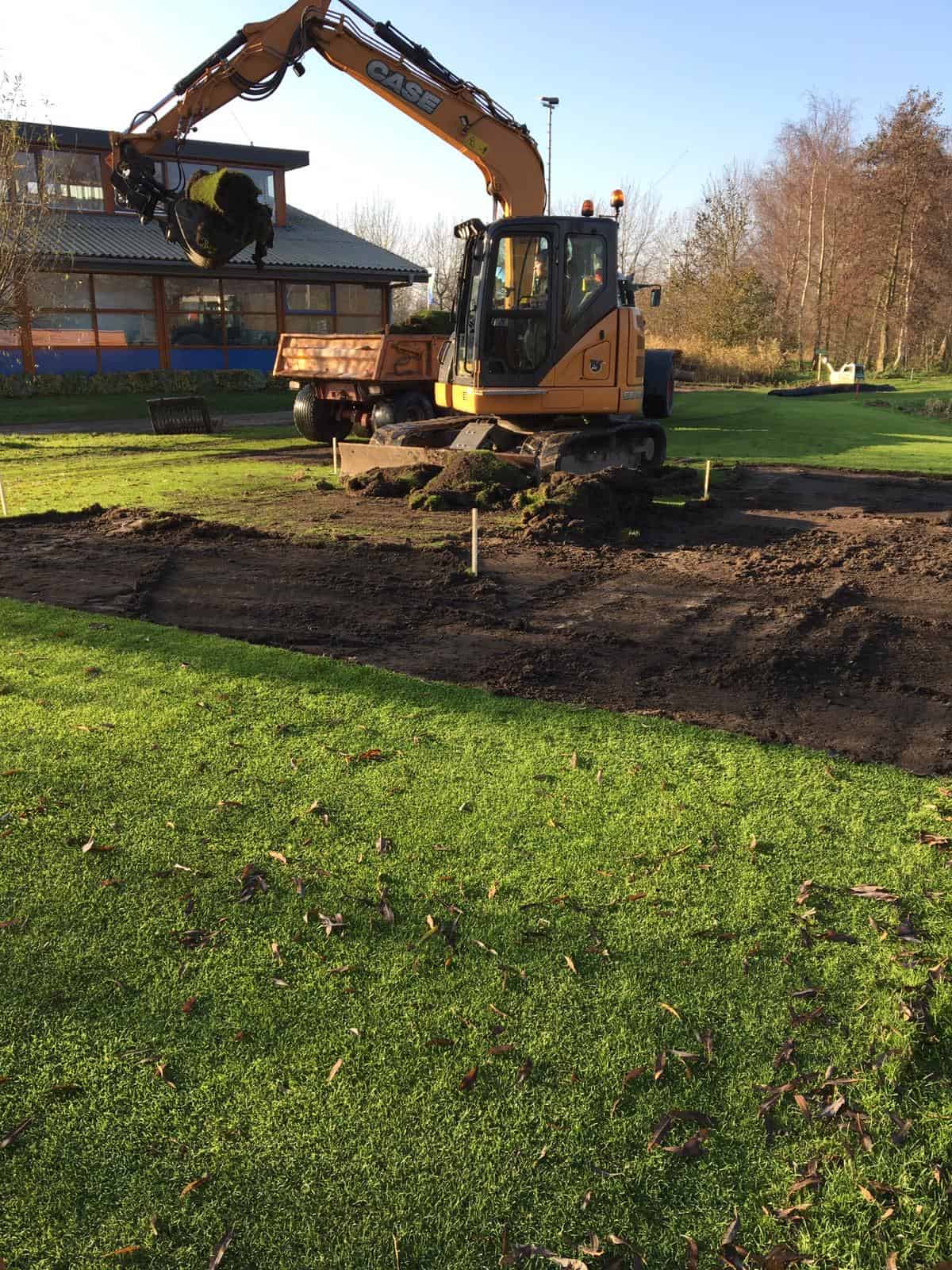 Golfbaan delfland teeboxen renovatie par 3 6