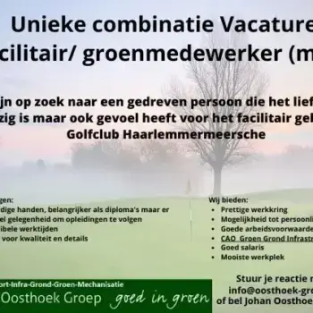 Vacature Gedreven groen en facilitair hgc 2026