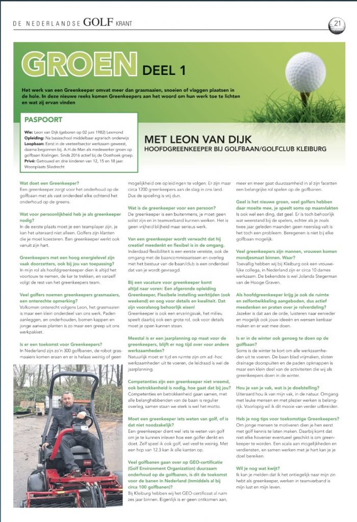 leon v dijk nederlandse golfkrant